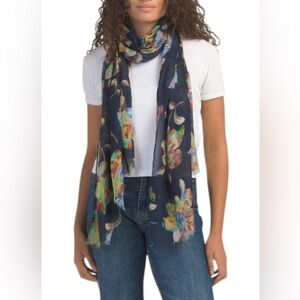 Patricia Nash Navy Floral Scarf Le Fleur